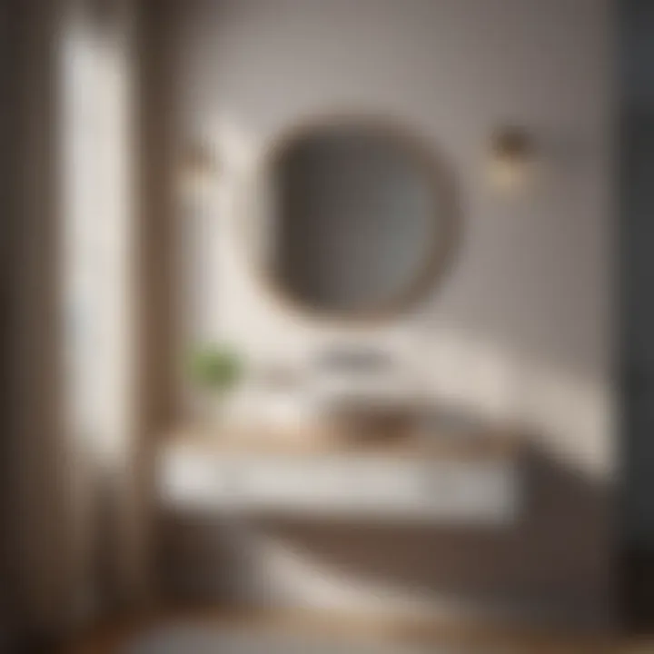 Modern Simplicity Minimalist design of a narrow bedroom vanity