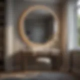 Elegant narrow bedroom vanity with mirror