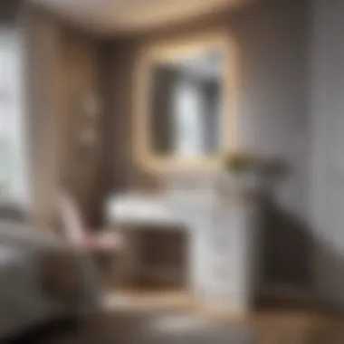 Space-Saving Elegance Functional and stylish narrow bedroom vanity in a small space