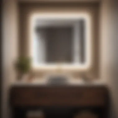 Customizable narrow depth vanity with unique lighting features