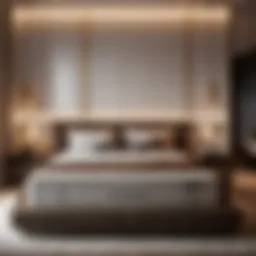 Elegant narrow full mattress in modern bedroom setting