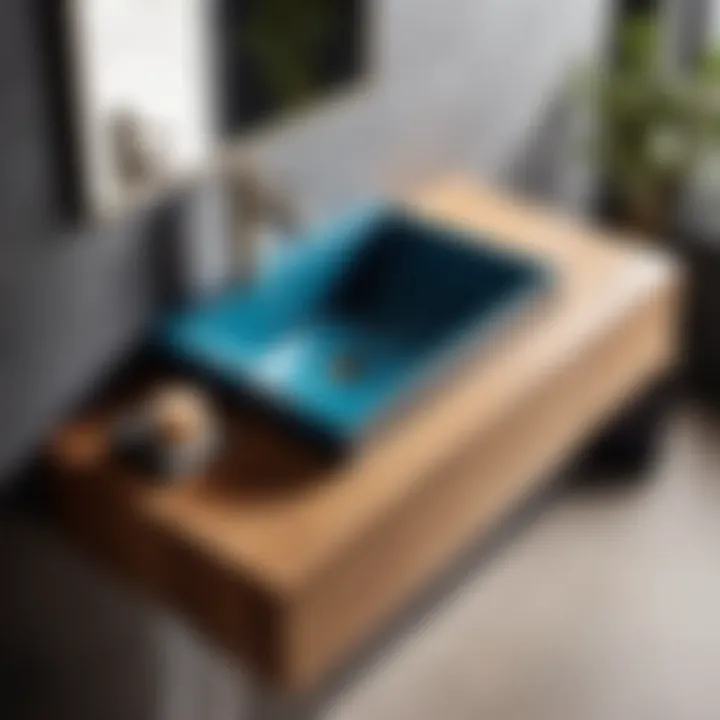 Innovative narrow sink with integrated storage solutions