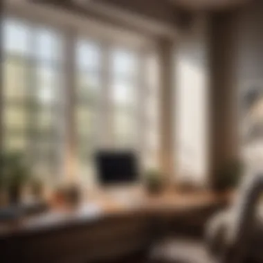 Natural Light Streaming Through Home Office Window Natural Light Streaming Through Home Office Window