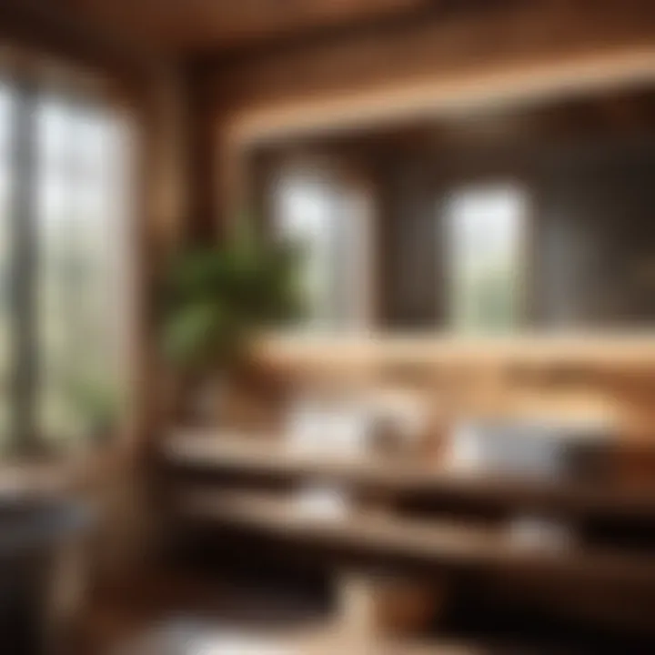 Natural Light Integration in Cabin Bathroom