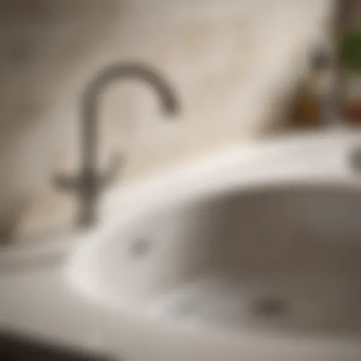 Baking soda and vinegar reaction in a sink