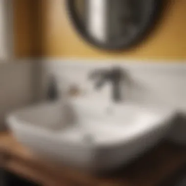 Results of Natural Cleaning Techniques A clean bathroom sink after using natural methods