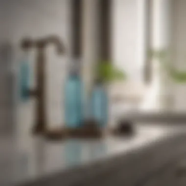 Eco-Friendly Cleaning Tools Natural cleaning tools on a bathroom counter