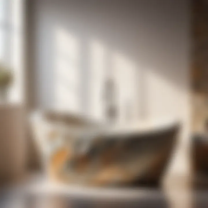 Organic Stone Selection Natural stone corner bathtub material display