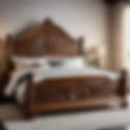 Luxurious Natural Wood King Bed Frame
