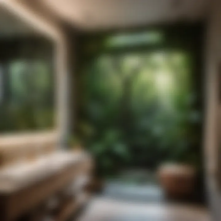 Immersing in Nature's Beauty Nature-Inspired Bathroom Wallpaper