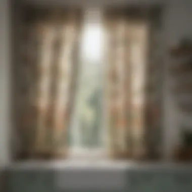 Organic Flora and Fauna Motifs for a Tranquil Atmosphere Nature-Inspired Kitchen Curtain Pattern