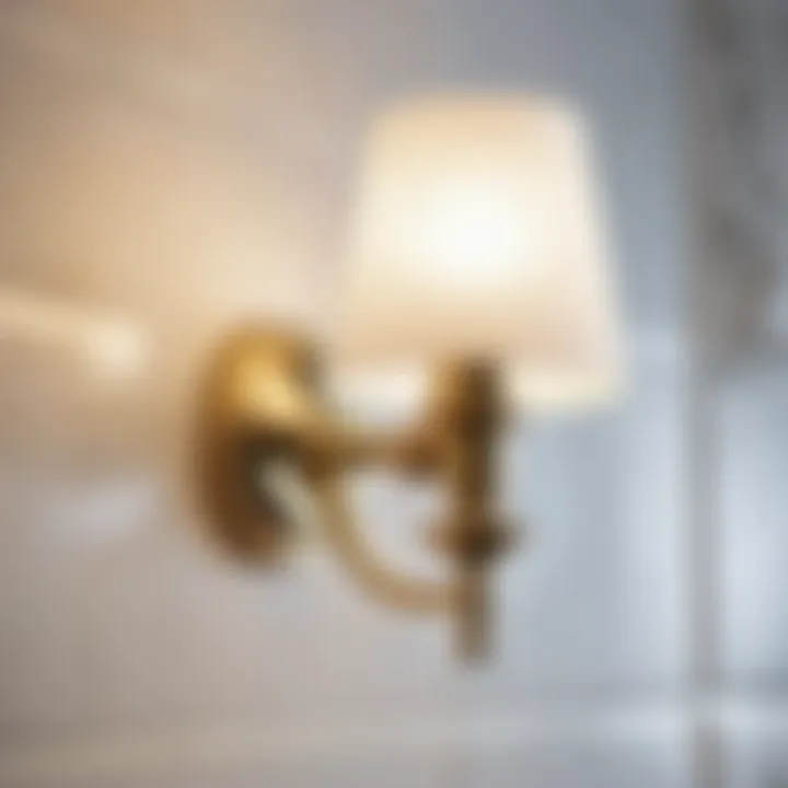 Nautical Brass Fixture in Bathroom