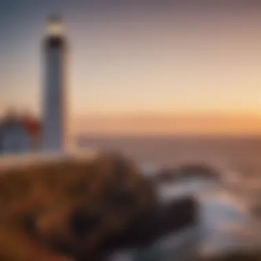 Majestic Lighthouse Standing Tall at Dusk