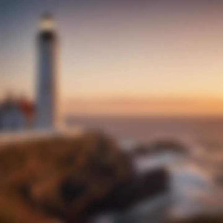 Majestic Lighthouse Standing Tall at Dusk
