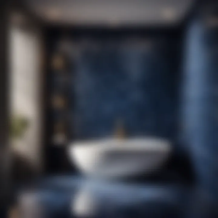 Naval Blue Bathroom Tiles