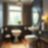 An overview of various bathroom fixtures and accessories