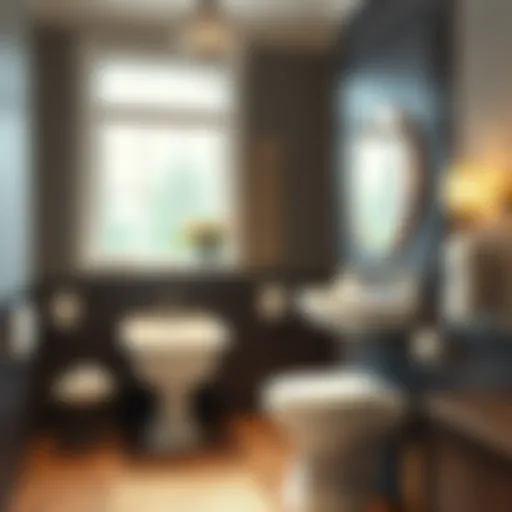 An overview of various bathroom fixtures and accessories