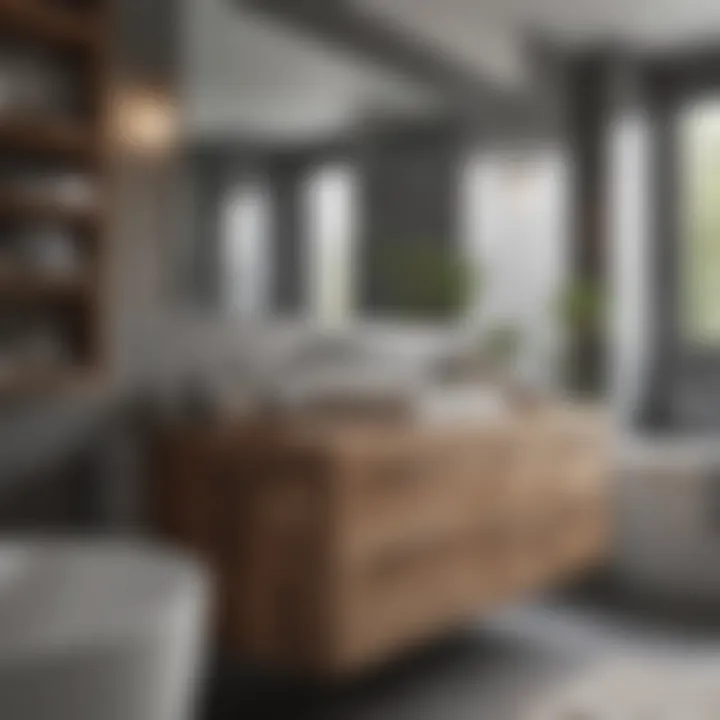 Functional Bathroom Space Functional bathroom space enhanced by drawer organization