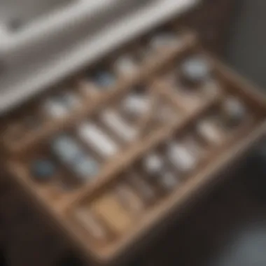 Neatly Arranged Bathroom Drawer Neatly arranged bathroom drawer with organized essentials