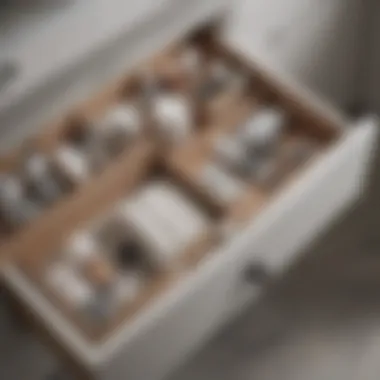 Stylish Bathroom Drawer Organizer Stylish bathroom drawer organizer with toiletries and accessories