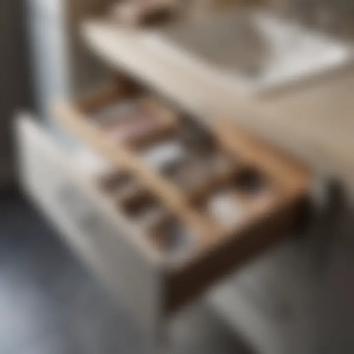 Variety of Bathroom Drawer Organizers Variety of bathroom drawer organizers showcasing different designs