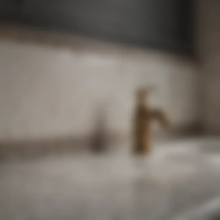 Close-up of high-quality materials for bathroom renovations