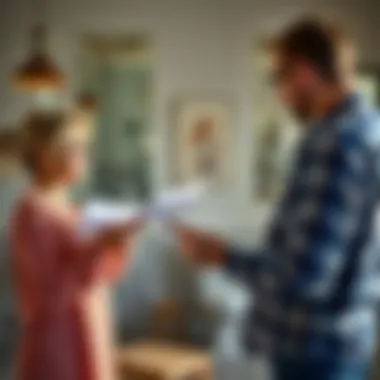 Professional Consultation Homeowner discussing renovation plans with a professional