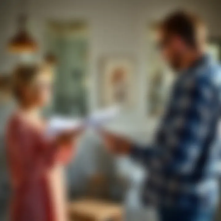Professional Consultation Homeowner discussing renovation plans with a professional