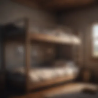 A cozy bunk bed setup showcasing a quality mattress