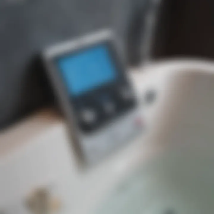 User-Friendly Controls of Neptune Bath Lift Close-up of Neptune bath lift controls showcasing user-friendly interface