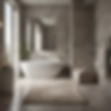 Sophisticated Elegance in Modern Bathrooms Elegant neutral bath rug in a modern bathroom