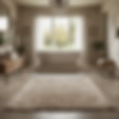 Tranquil Retreat with Neutral Rugs Neutral bath rug enhancing the serenity of a spa-inspired bathroom