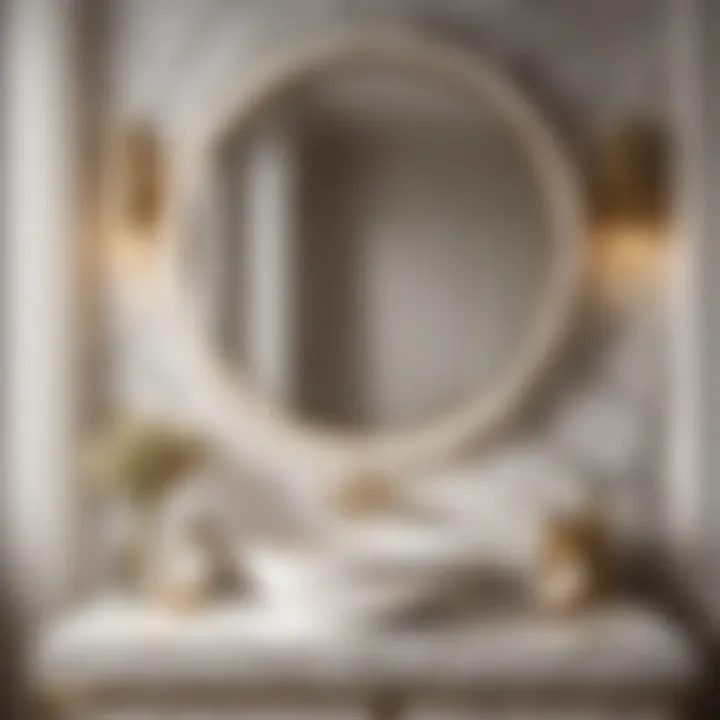 Neutral Marble Vanity Top with Gold Accents