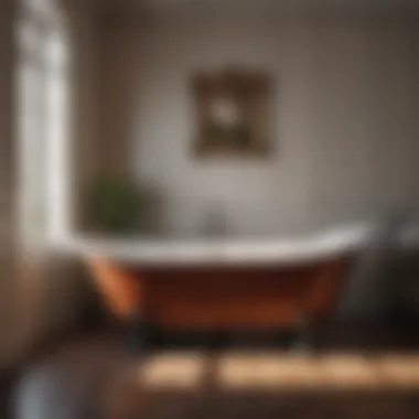 Durable cast iron bathtub with vintage appeal