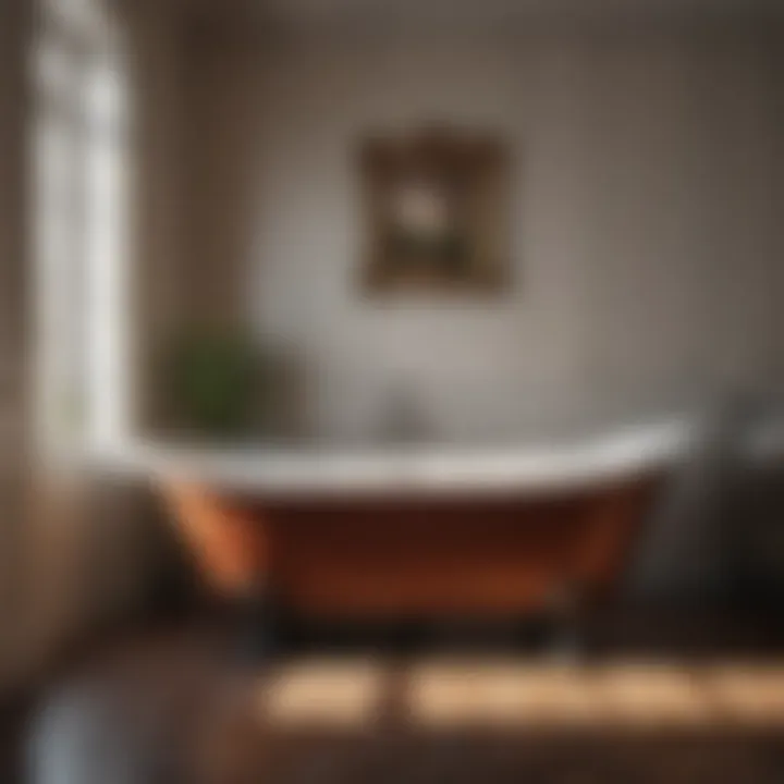 Durable cast iron bathtub with vintage appeal