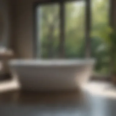 Stylish fiberglass bathtub illustrating versatility