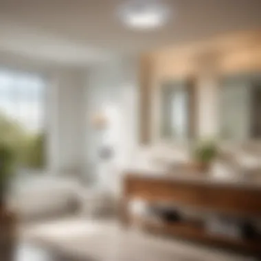 Efficient Illumination Display Bright and well-lit bathroom with NuTone 80 CFM Ceiling Exhaust Fan