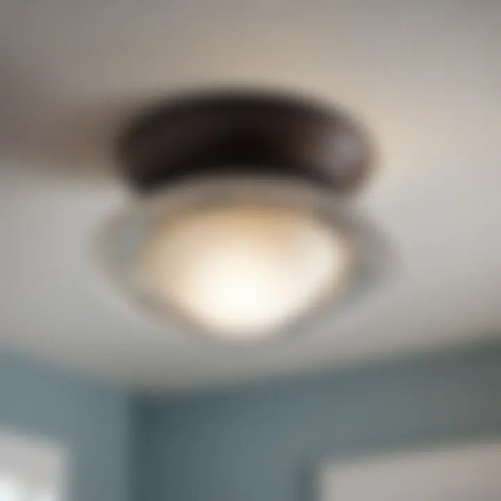 Detailed Product Showcase Close-up of NuTone 80 CFM Ceiling Exhaust Fan with Light