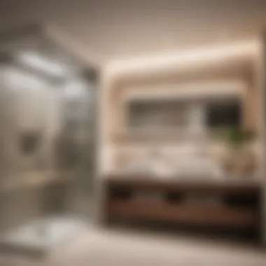 Modern Bathroom Aesthetics Enhanced Sleek and modern bathroom design with NuTone 80 CFM Ceiling Exhaust Fan