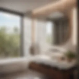 Modern bathroom with Nutone wall-mounted ventilation fan