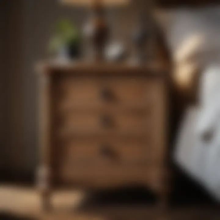 Oak Wood Nightstand with Timeless Appeal and Functional Beauty