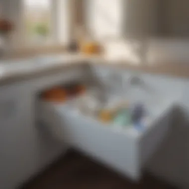 Under-sink storage solution for cleaning items