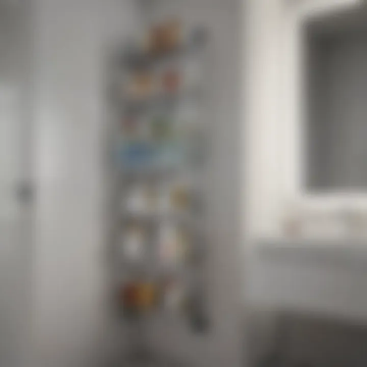 Vertical storage rack for cleaning products