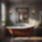 Elegant cast iron bathtub showcasing traditional design
