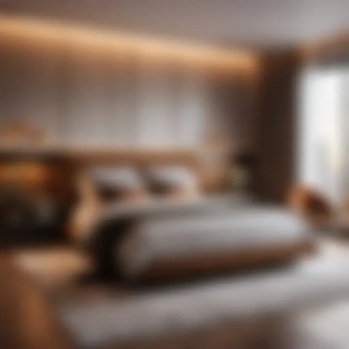 Elegant bedroom design with modern furnishings