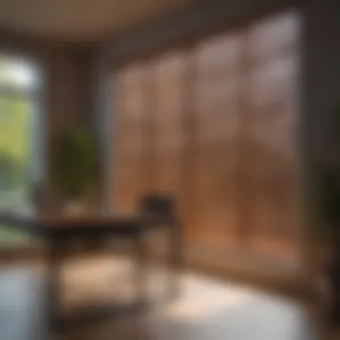 Elegant Blinds for a Stylish Workspace Elegant home office blinds with sleek design