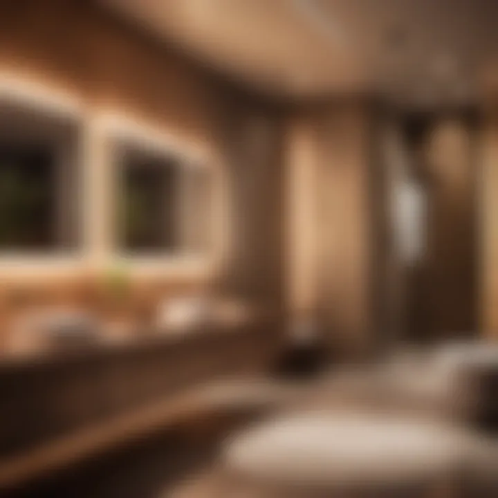 Warm Ambiance Bathroom Lighting