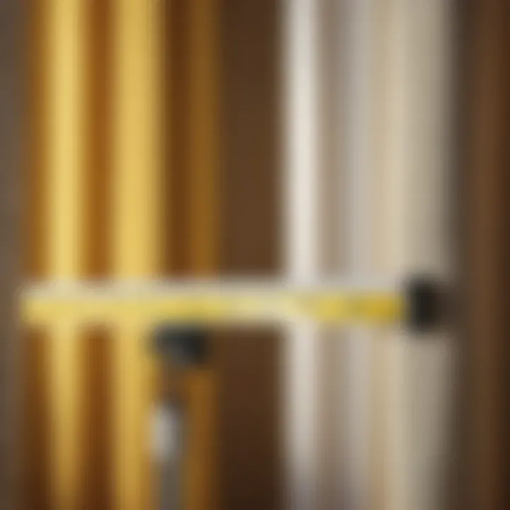 Measuring tape for curtain length