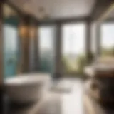 Elegant Bathroom with Shower Over Bath Configuration