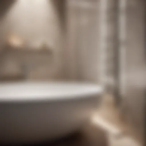 Elegant grab bar design in modern bathroom